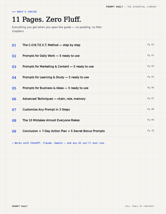Prompt Vault — The AI Prompt Library That Actually Works