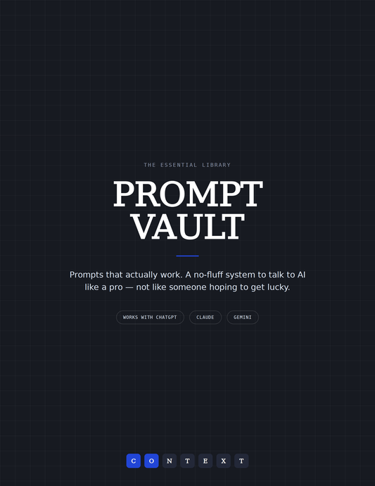Prompt Vault — The AI Prompt Library That Actually Works